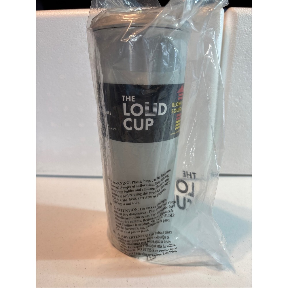 The Loud Cup BPA Free Double Wall 20‎ oz Capacity Tumbler Gray New